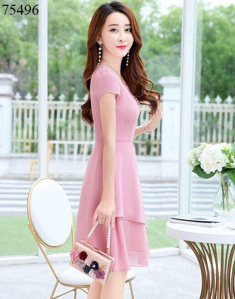 [HCM]ĐẦM VOAN DỰ TIỆC KÈM HOA CỰC SANG TRỌNG