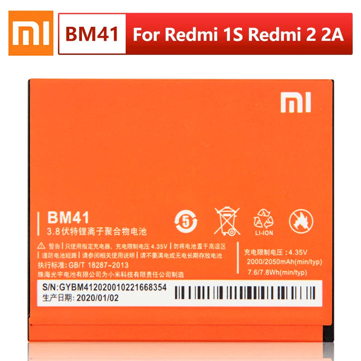 Pin Xiaomi REDMI NOTE 1S BM41 2050mAh zin