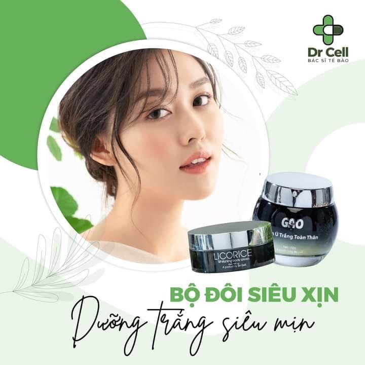 Men Ủ Trắng Body Mầm Gạo Dr Cell 150g dưỡng trắng body chống lão hoá mờ thâm