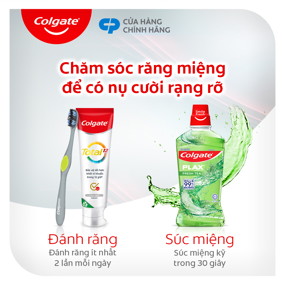 Bàn chải Colgate 360 than hoạt tính kháng vi khuẩn Charcoal Spiral lông chải xoắn kép