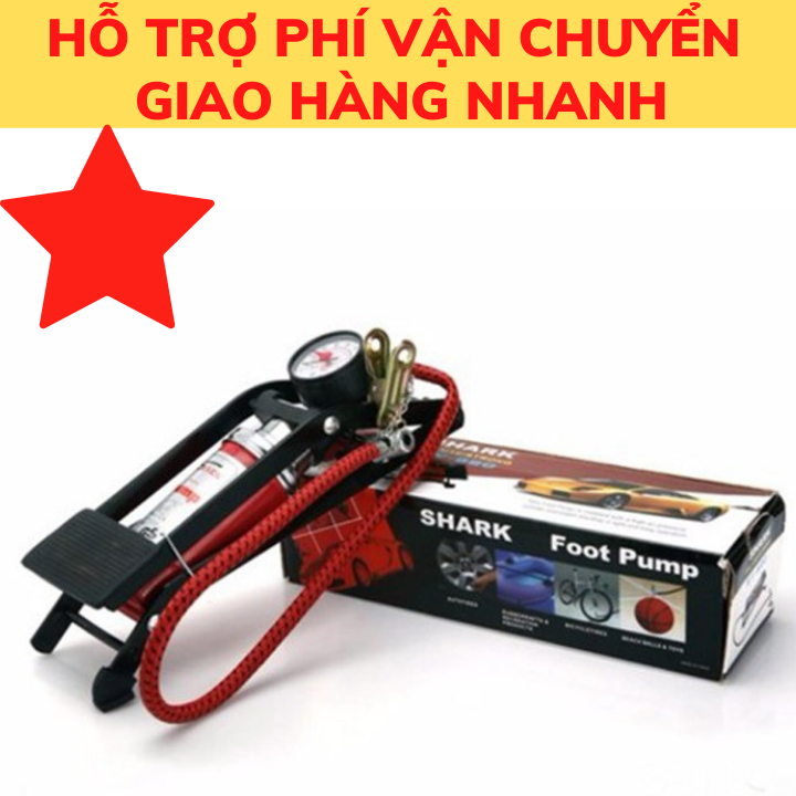 Bơm xe đạp chân bơm hơi chân xe máy bom dap chan mini đồ bơm xe đạp bằng chân cao cấp