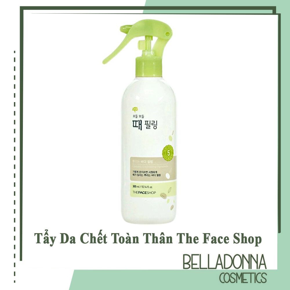 Tẩy da chết toàn thân dạng xịt the face shop body clean peeling mist 300ml