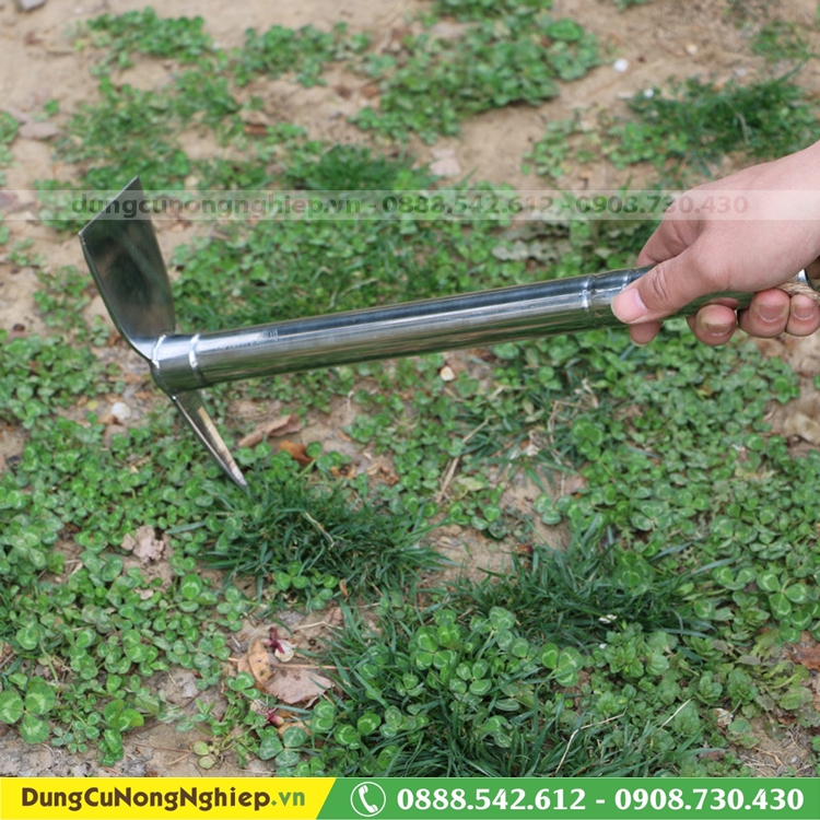 Cuốc đào đất Inox 2 chức năng