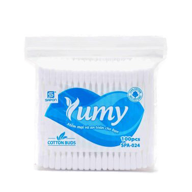 Tăm Bông Cao Cấp Yumy - Túi 100 cái