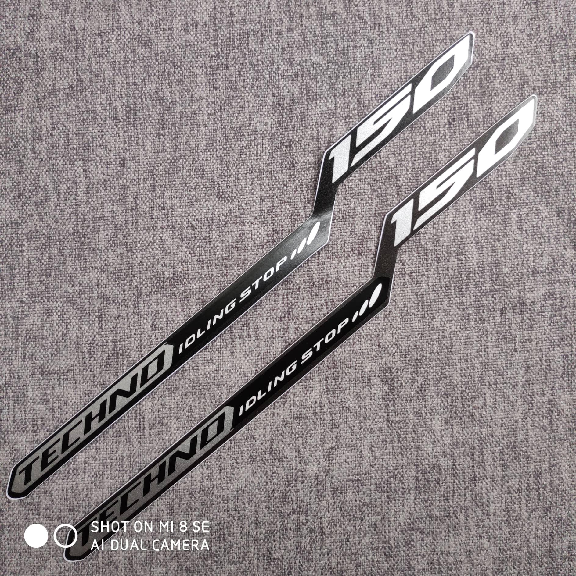 [HCM]BỘ 2 TEM TECHNO CHO XE VARIO 150 (MÀU ĐEN)