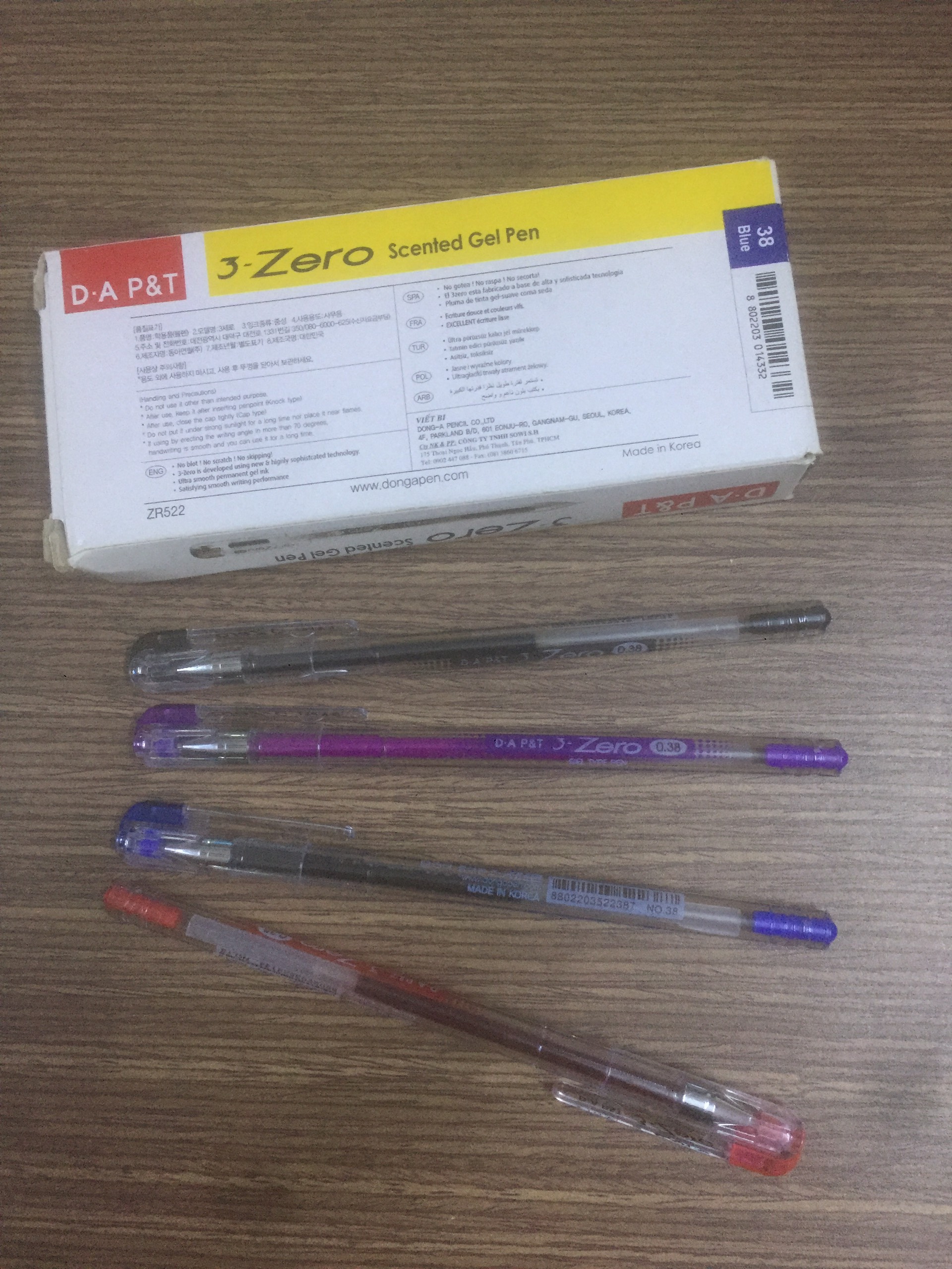 Bút gel Zero Đông A D.A 0.38mm