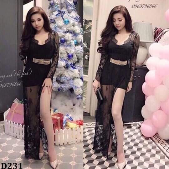 [HCM]Jum Maxi Ren Xẻ Đùi Sang Trọng