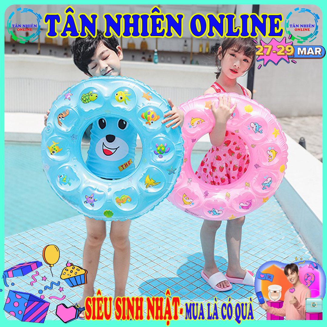Phao bơi tròn cho bé hình hoạt hình có nhiều size, phao bơi chất lượng cao