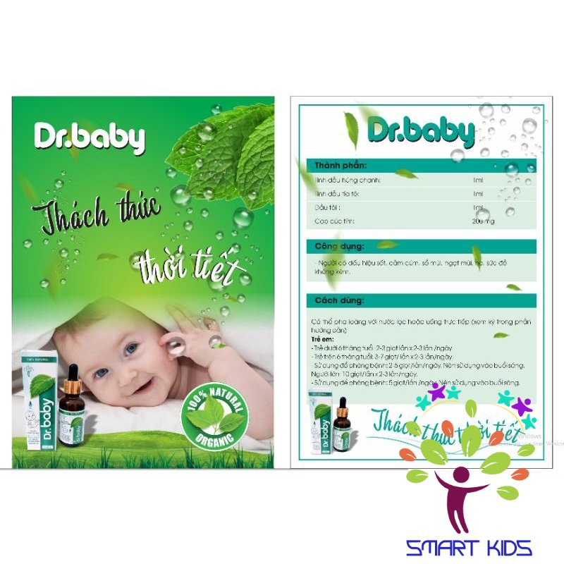 TINH DẦU HÚNG CHANH DR BABY CHO BÉ 30ML