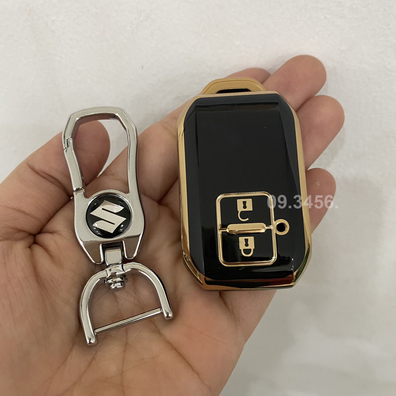 Ốp chìa khóa xe suzuki xl7, ertiga 2 nút + kèm móc khóa mtg