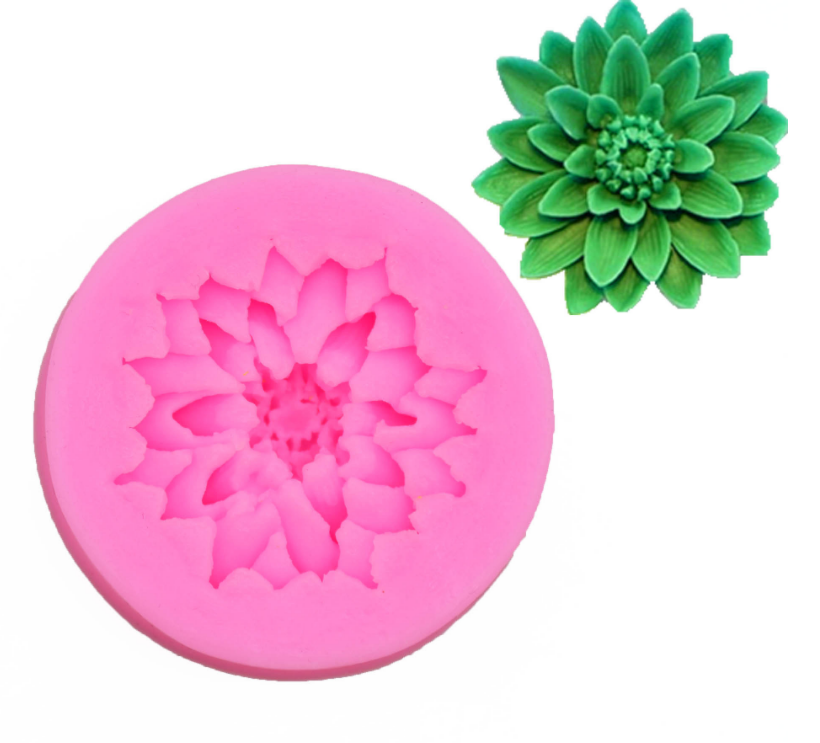 Khuôn silicon 3D mẫu hoa cúc