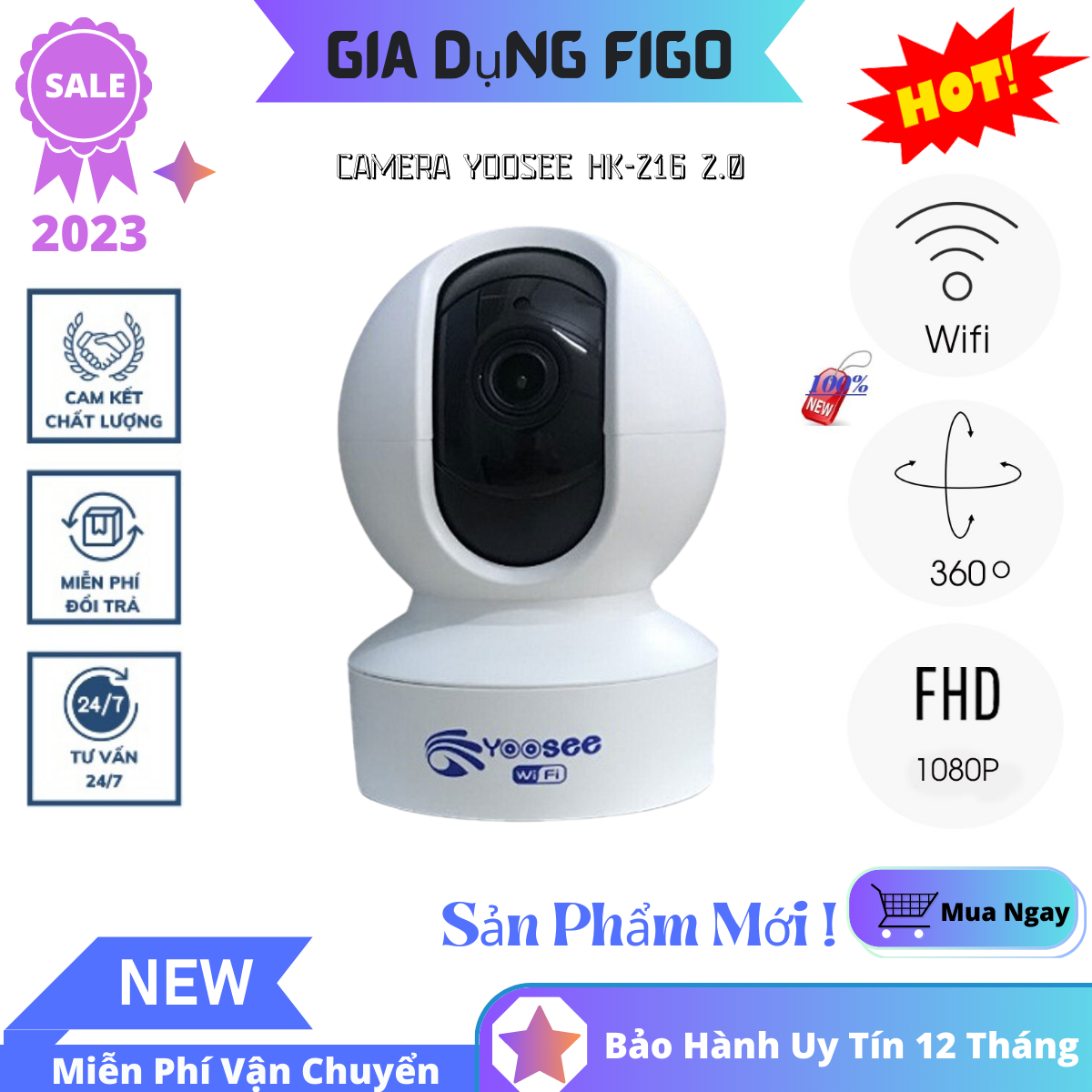 Camera Yoosee Trong Nhà - Camera IP Wifi Yoosee HK216 Kết Nối Wifi ...