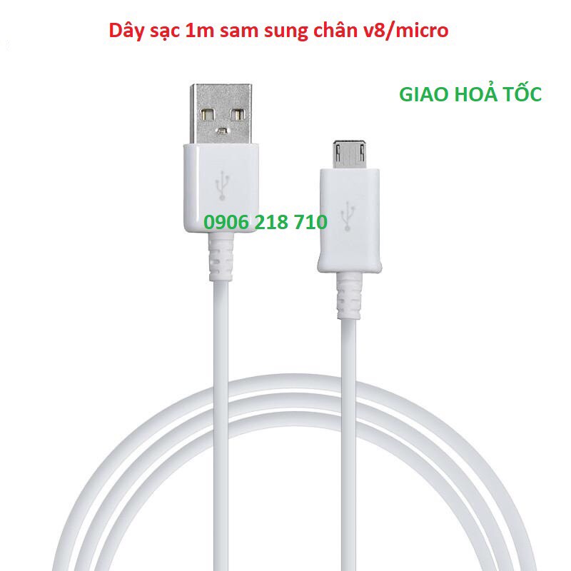 Dây cáp sạc v8 micro 2.0 usb cho điện thoại android