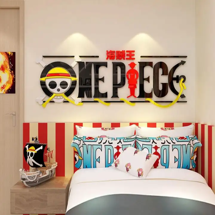 One Piece Wall Stickers Poster Bedroom Decoration Room Decorative Wall Sticker Monkey D Luffy Sauron Acrylic Bedside Adhesive Paper Lazada Ph