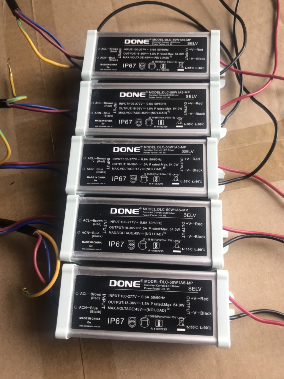 Bộ nguồn driver  DONE DLC-50W1A5-MP cho lắp ráp đèn LED