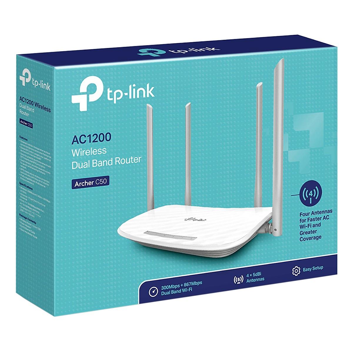 Router Wifi TP-Link Archer C50 - Hàng Chính Hãng