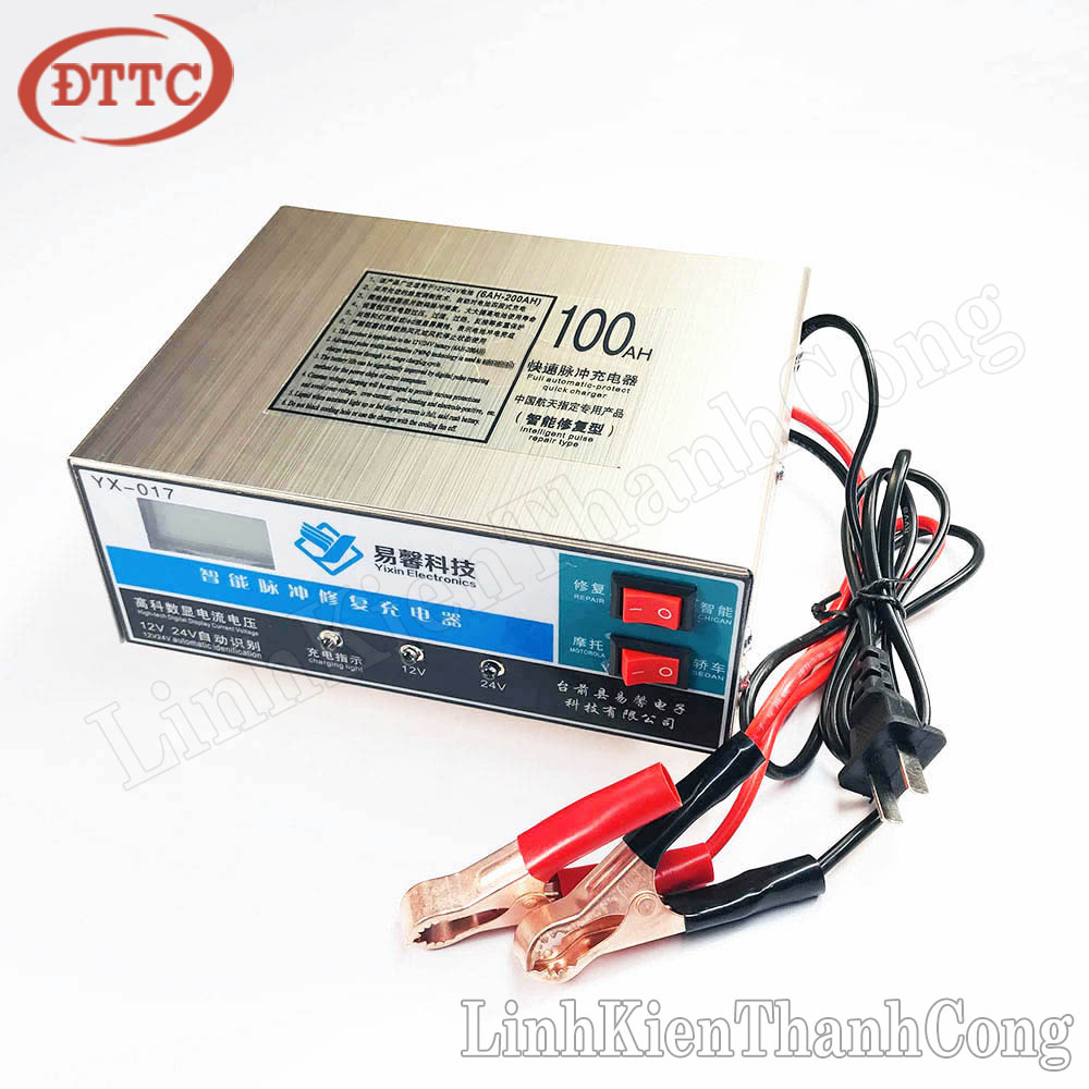 Máy sạc acquy tự động 12v 24v 200ah có chức năng khử sunfat
