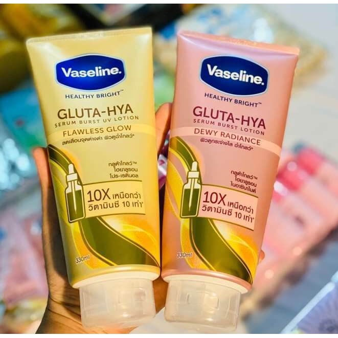 Dưỡng Thể Vaseline Healthy Bright Gluta-Hya Serum Burst 330Ml