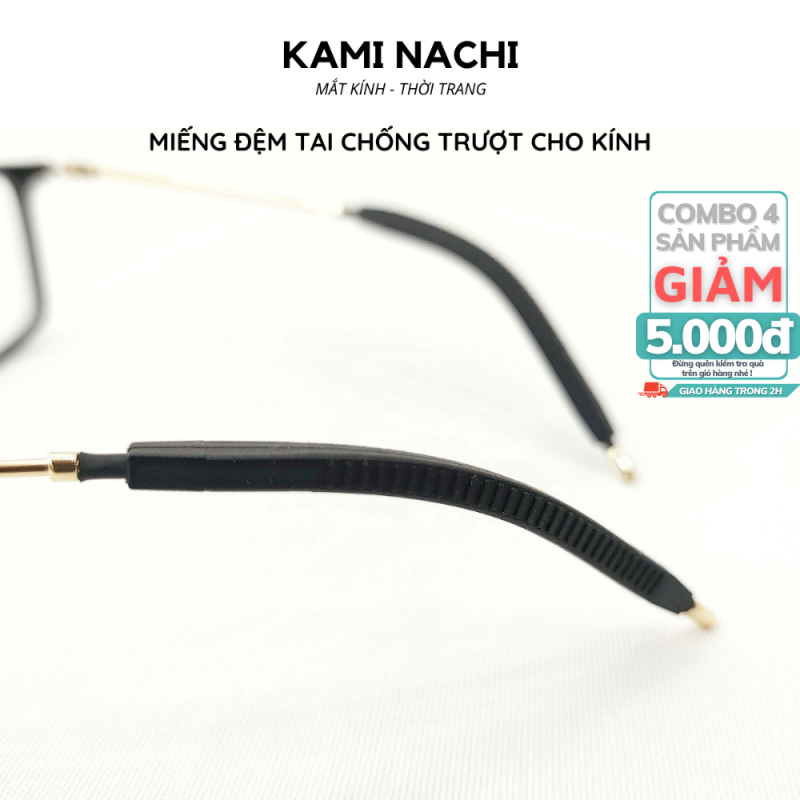 Giá bán Miếng đệm làm êm tai cho kính bằng silicon siêu bền hình cây tăm chống trượt giữ kính KAMI NACHI