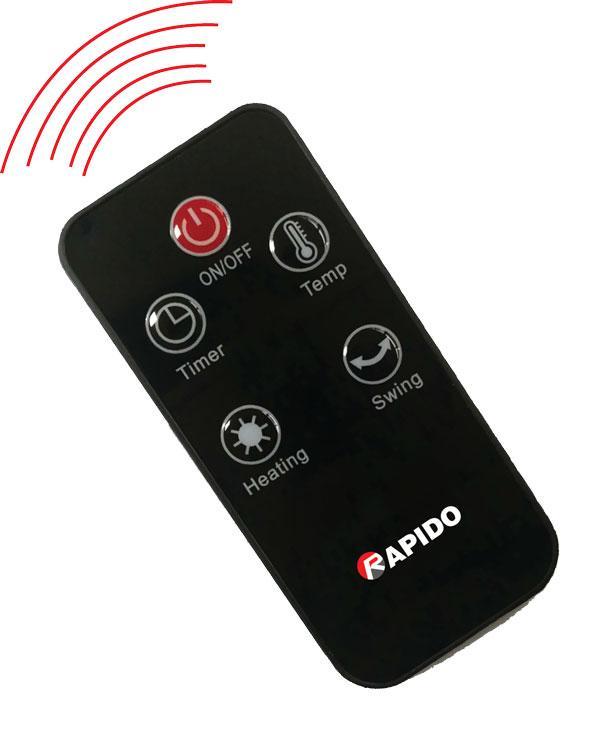 Máy sưởi gốm Rapido RCH2000-D có điều khiển từ xa