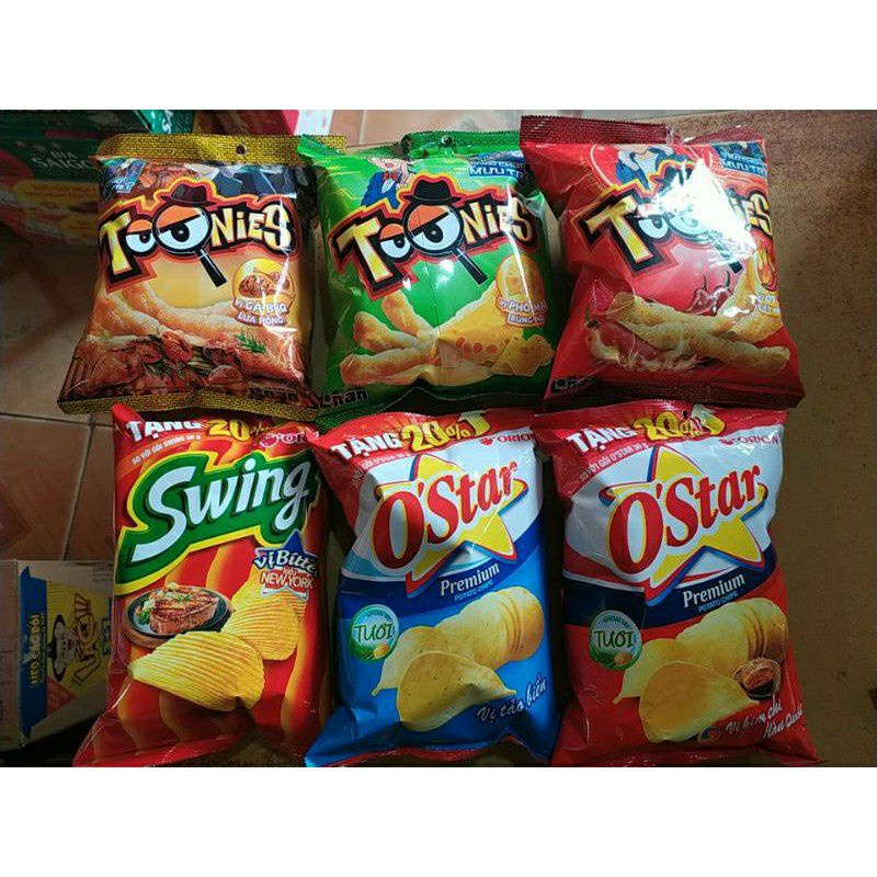 Bịch 10 Gói Snack Ostart , Toonies. Swing 36 Gam( Sỉ Đồ Ăn)