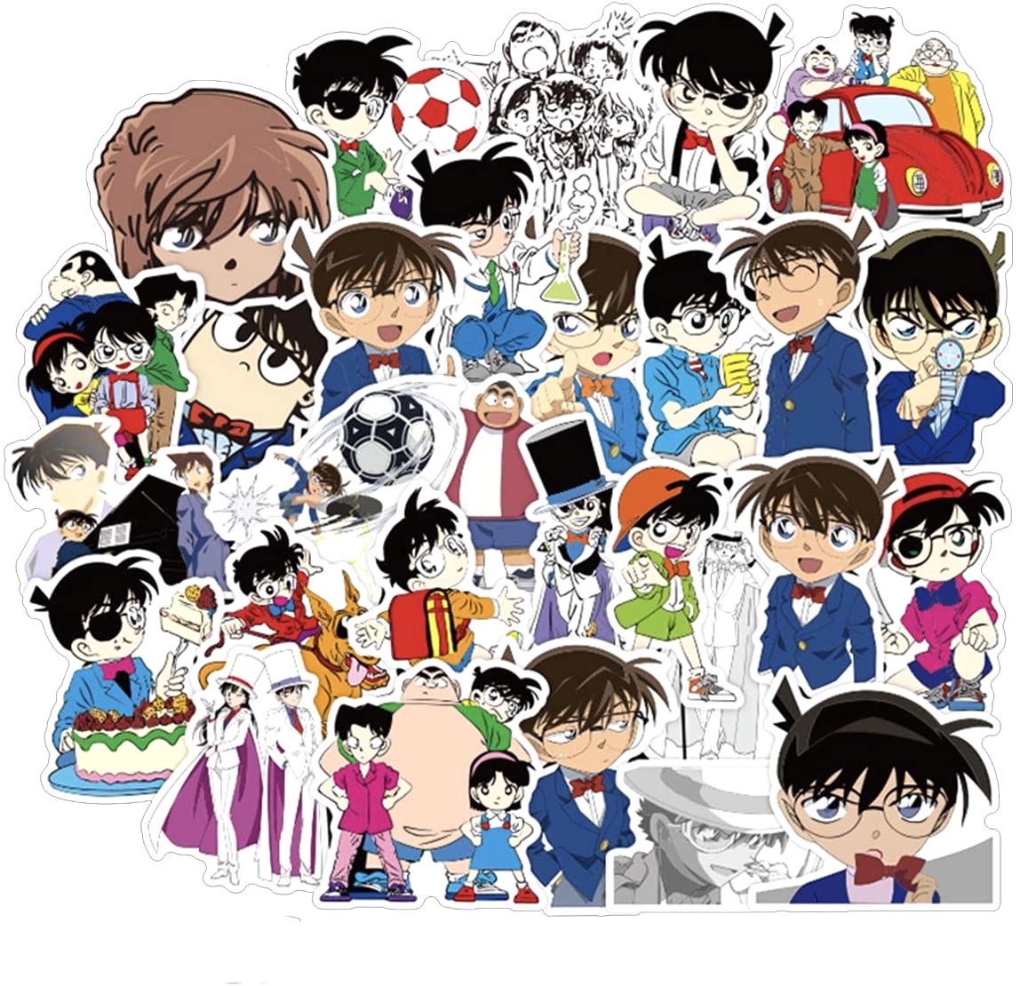 Sticker CONAN set 30 đến 60 ảnh có ép lụa
