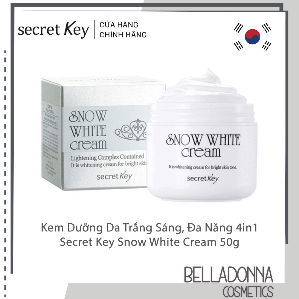 Kem dưỡng da trắng sáng, đa năng 4in1 secret key snow white cream 50g
