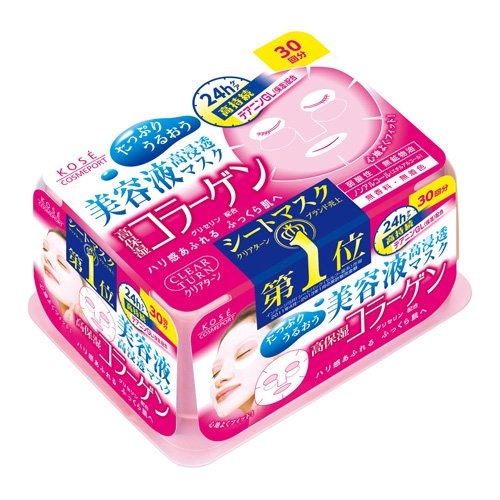 Mặt nạ Kose collagen màu hồng 30 miếng