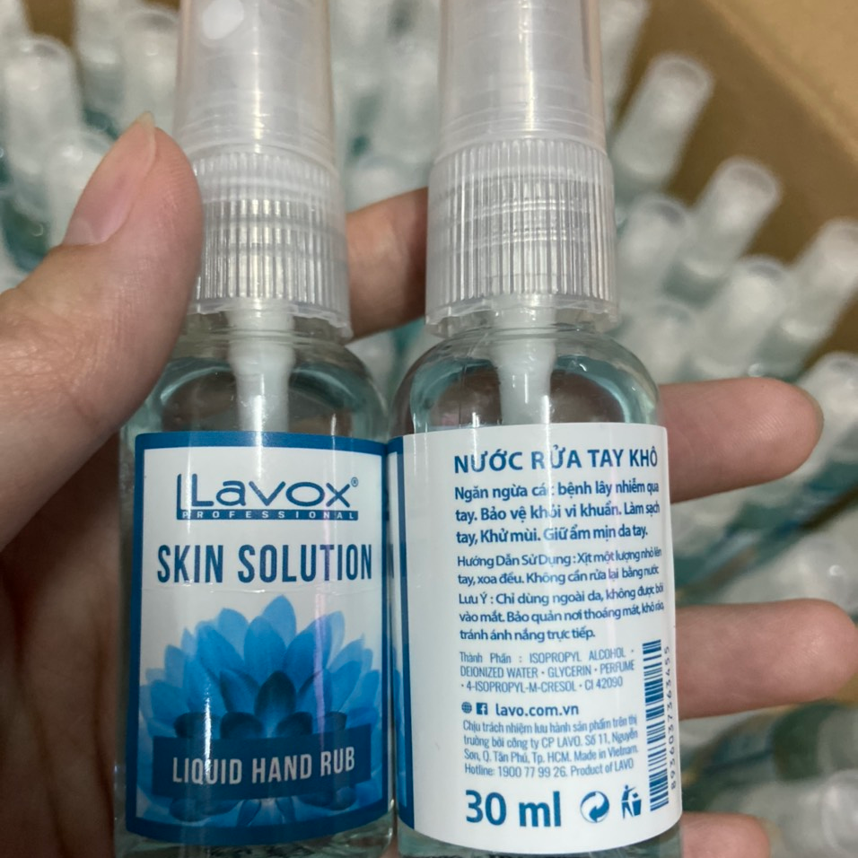 [HCM]NƯỚC RỬA TAY KHÔ DIỆT KHUẨN LAVOX MINI 30ML