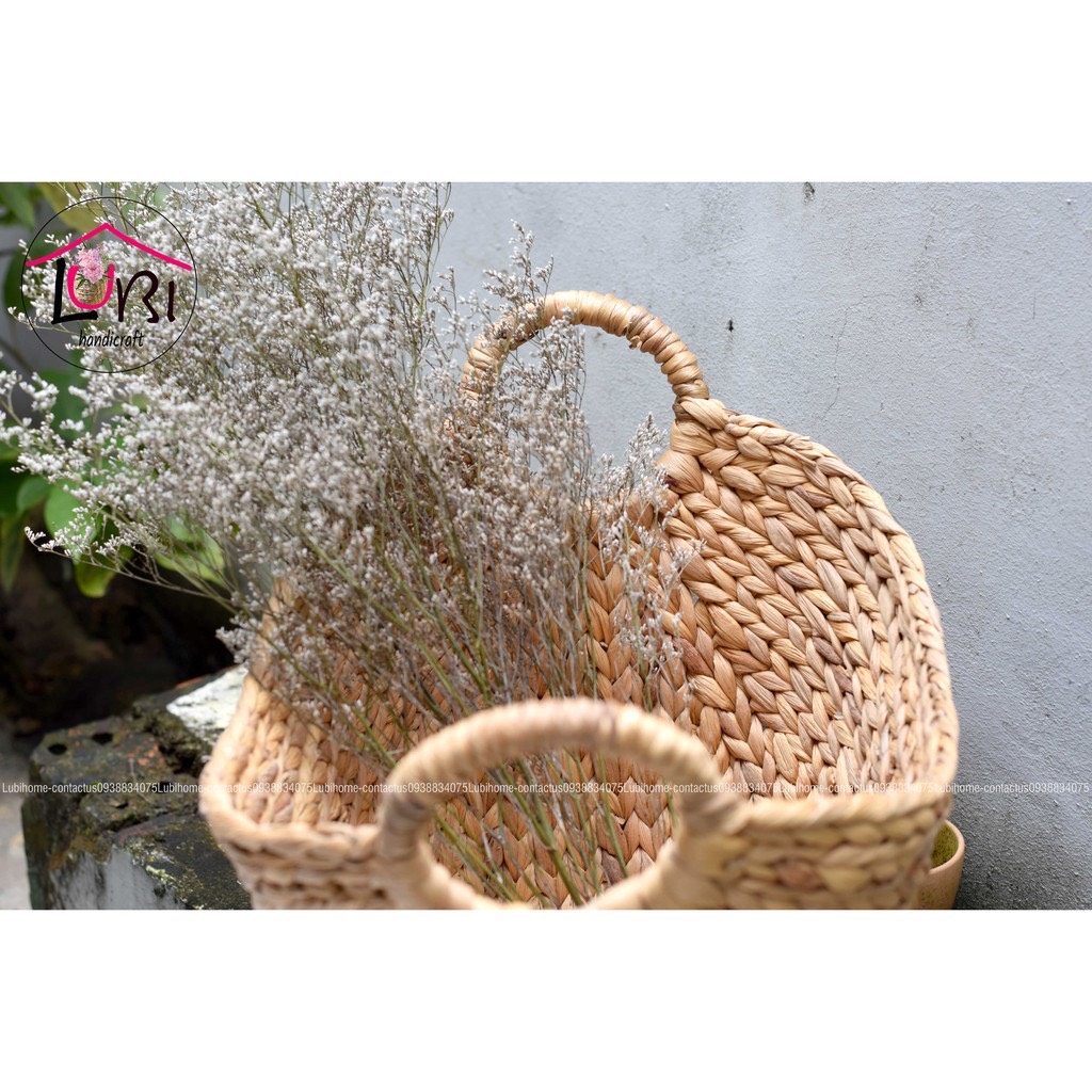 [Lubi Home] - Giỏ đựng đồ đan lục bình hình thuyền xinh xắn