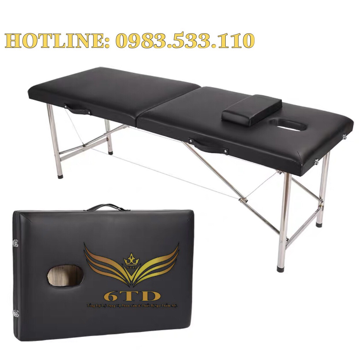 Giường Vali gấp chân inox loại 1.
