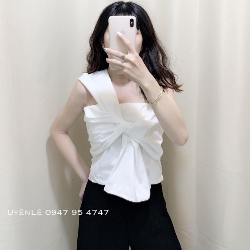 [HCM]ÁO NƠ LỆCH VAI SIÊU SANG CHẢNH
