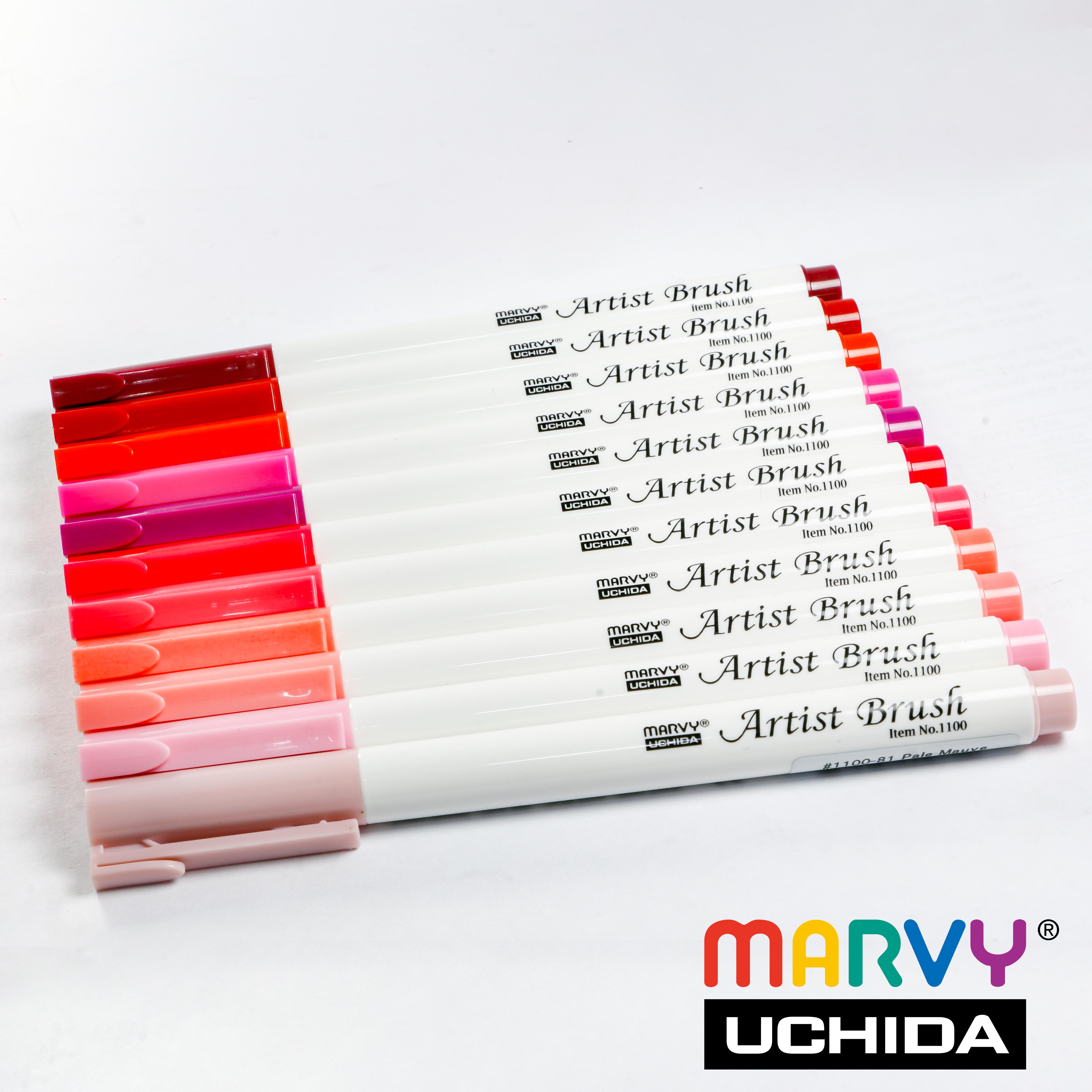 Bút lông đầu cọ mềm Marvy 1100 (Tone đỏ hông)