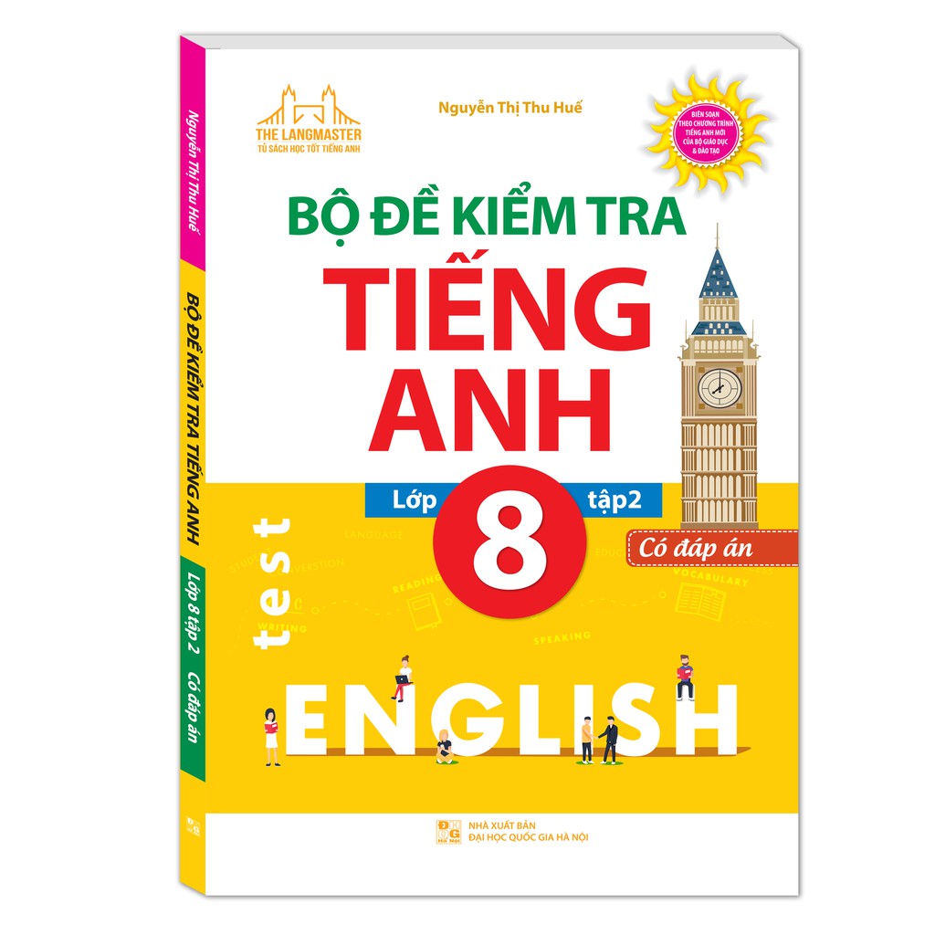 Sách - Bộ Đề Kiểm Tra Tiếng Anh Lớp 8 (Trọn Bộ 2 Tập)