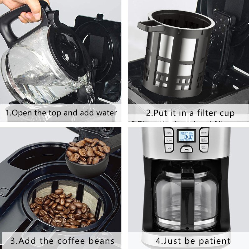 Máy pha cà phê 2in1 vừa xay và rang