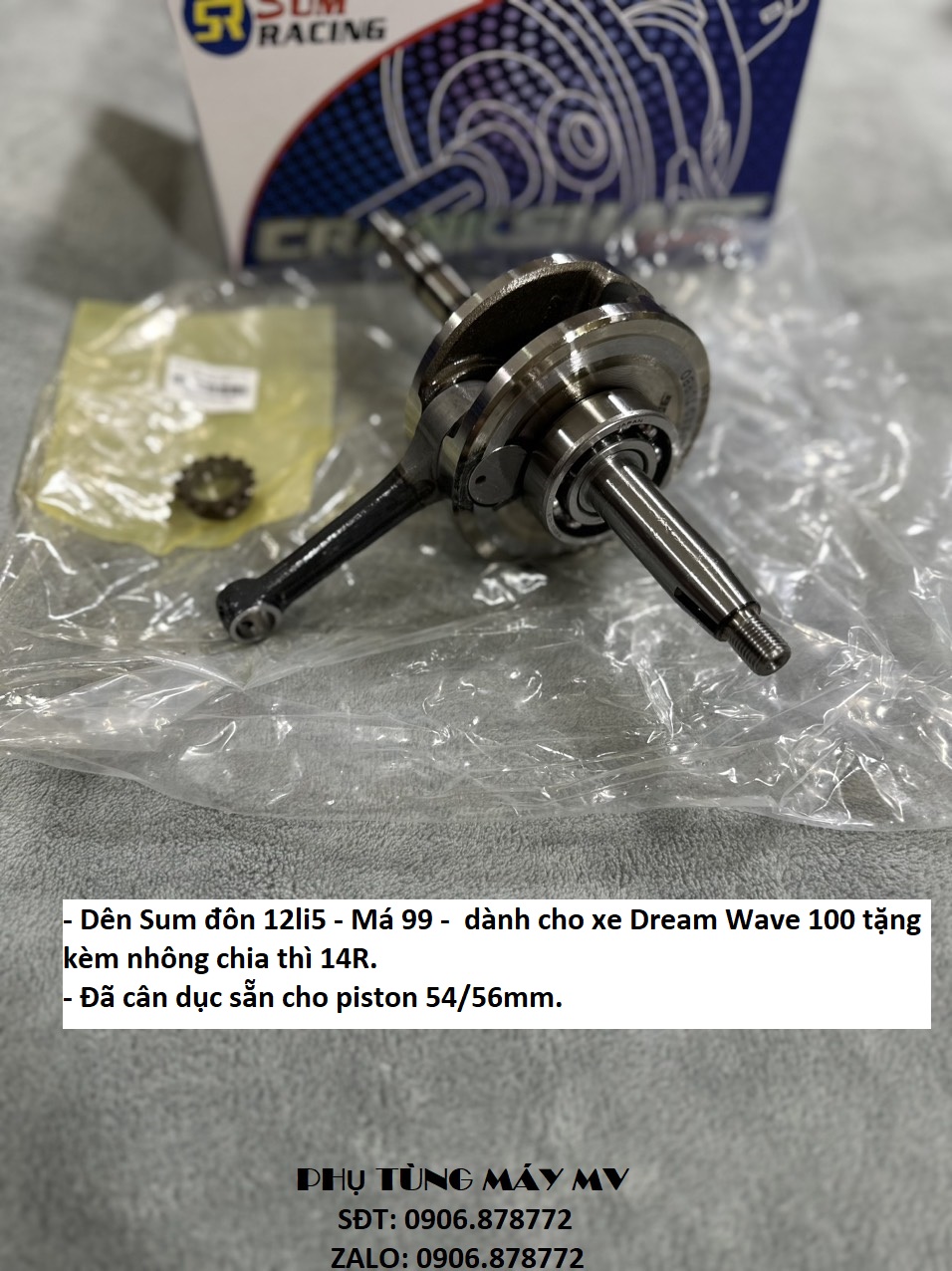 Dên Sum 12li5 dành cho xe Dream Wave. SUM RACING