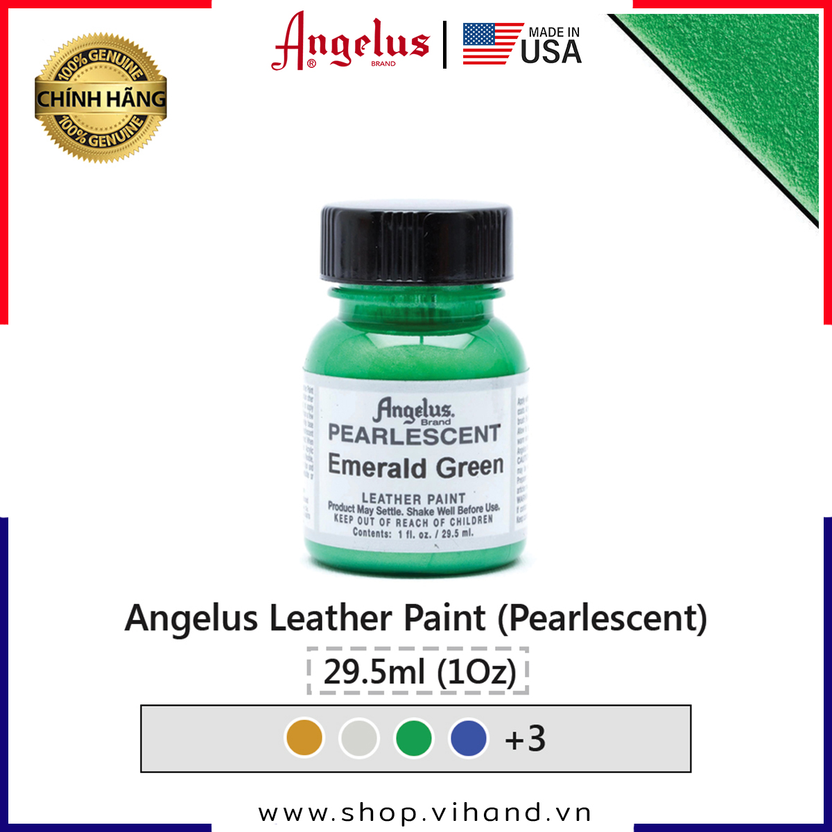 [HCM]Màu vẽ da vải Angelus Leather Paint (Pearlescent) – 29.5ml (1Oz)