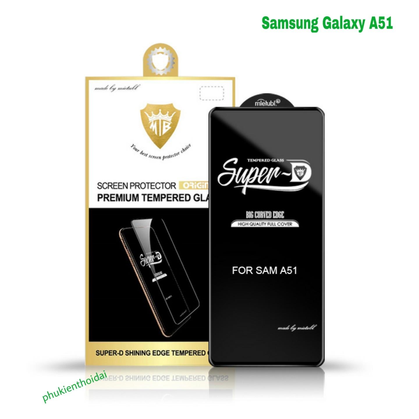 Kính cường lực Samsung Galaxy A51 Full màn hiệu Super D bóng mượt