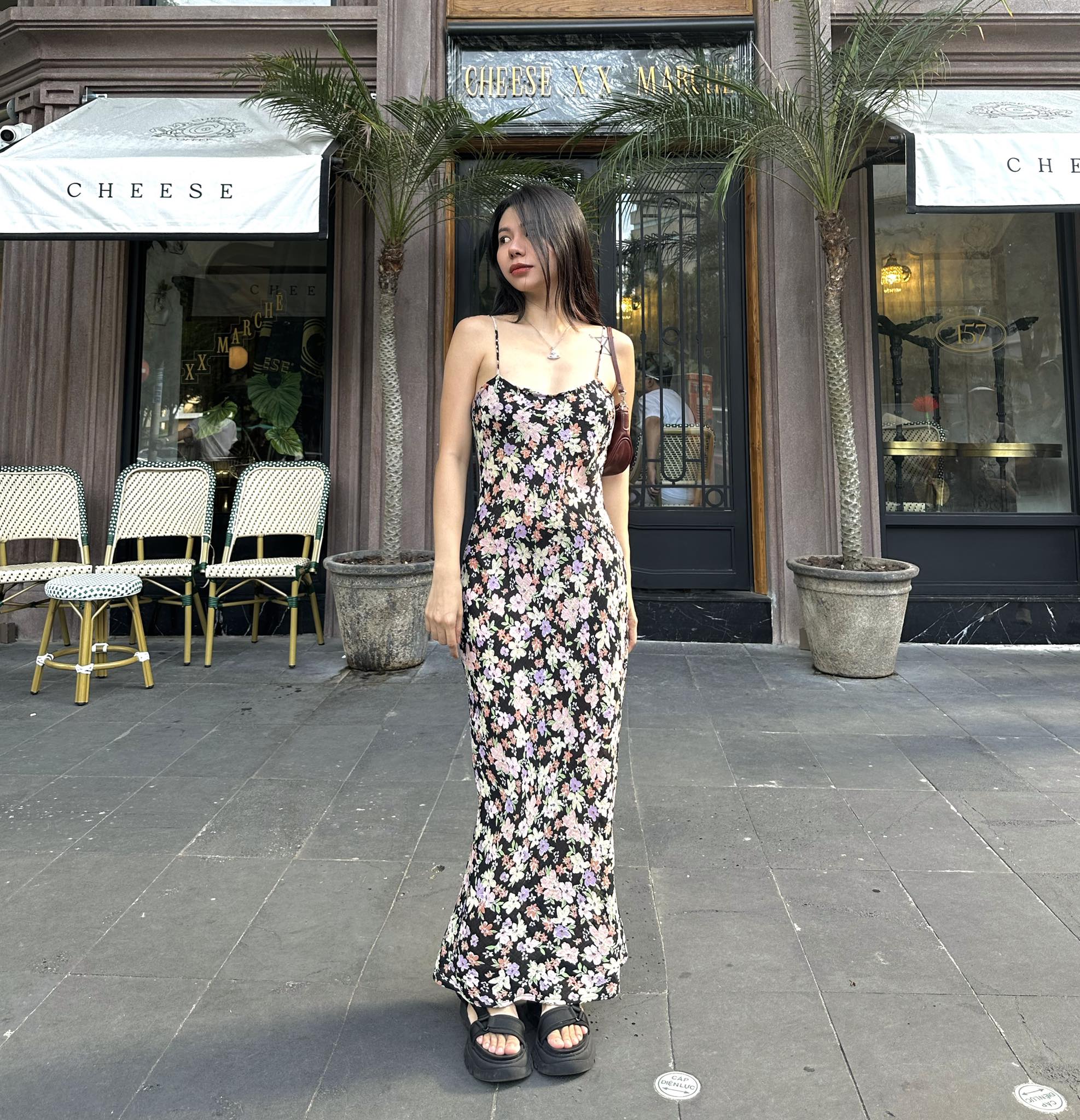 LEMONCHIC - ĐẦM 2 DÂY BẢN NHỎ FORM DÀI - D256