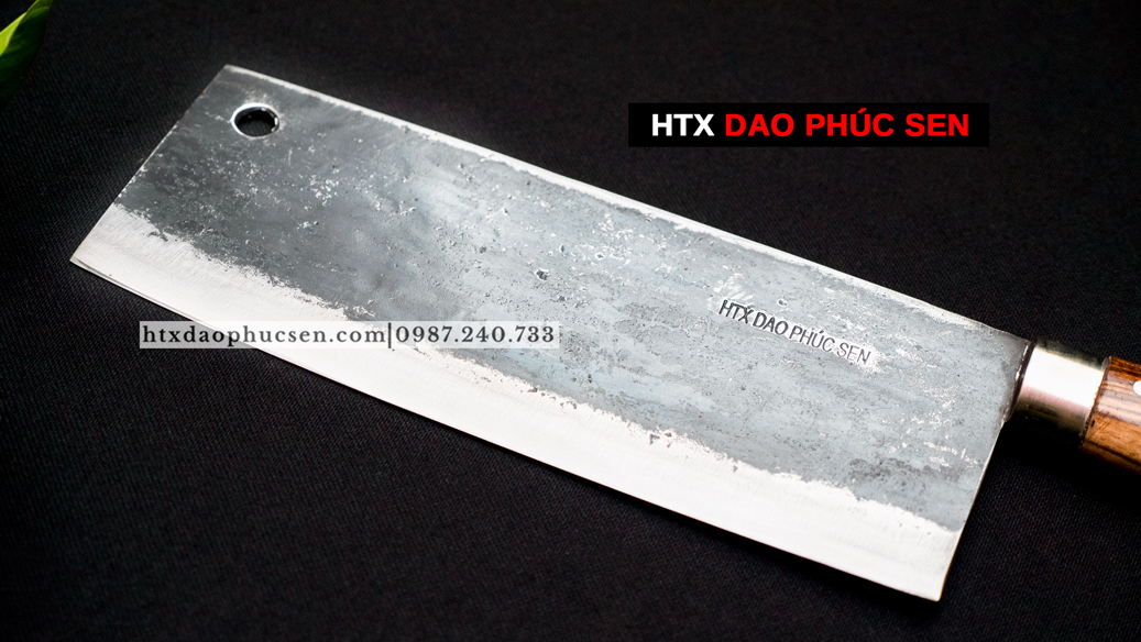 Dao chặt gà cán gỗ khâu đồng - G05