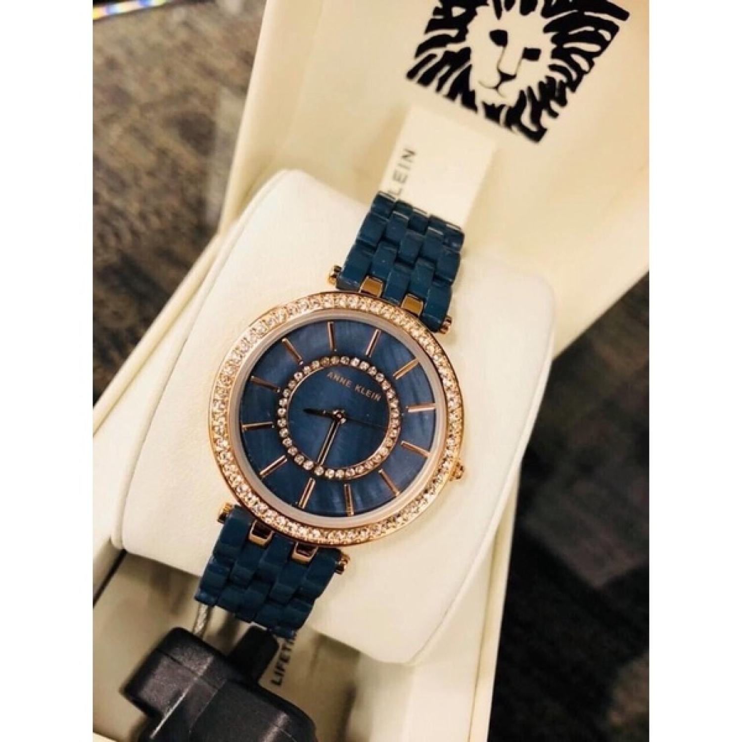 Đồng Hồ Nữ Anne Klein dây Ceramic case 34 tím than