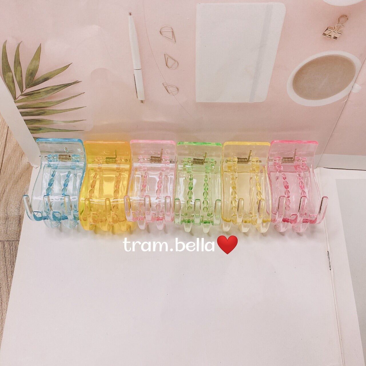 Kẹp tóc càng cua 5 răng nhiều màu - Trâm Bella