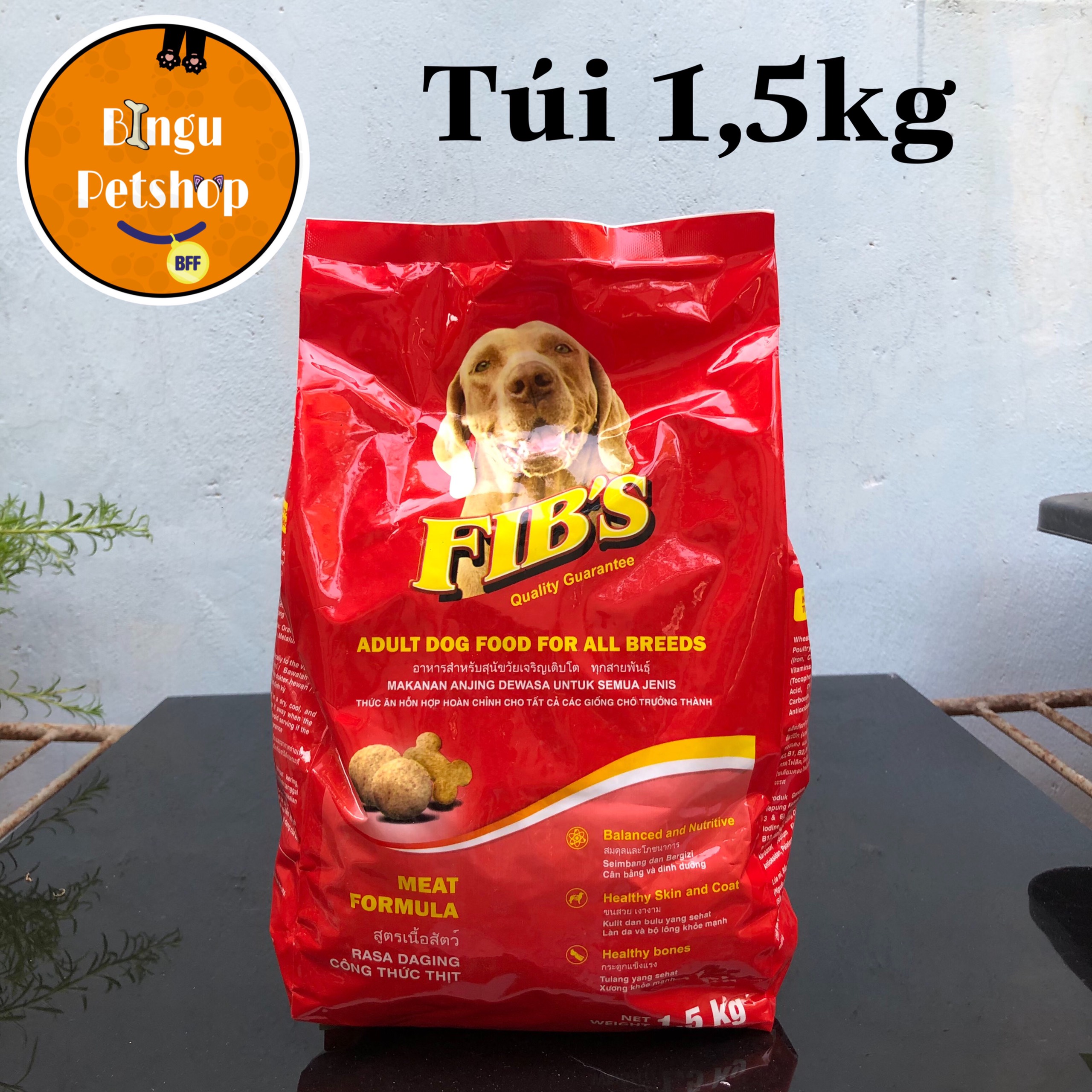 TÚI 1,5KG Thức ăn cho chó trưởng thành Ganador Fib s 1,5 kg Bingu Petshop
