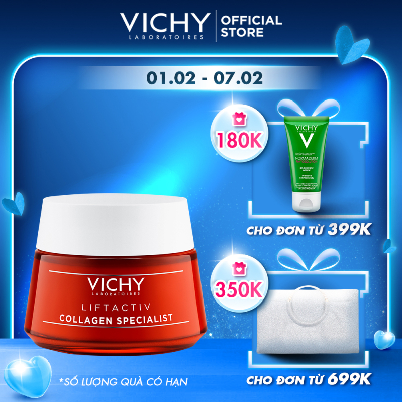 Kem dưỡng ngăn ngừa dấu hiệu lão hóa và làm săn chắc da Vichy Liftactiv Collagen Specialist 50ml giá rẻ