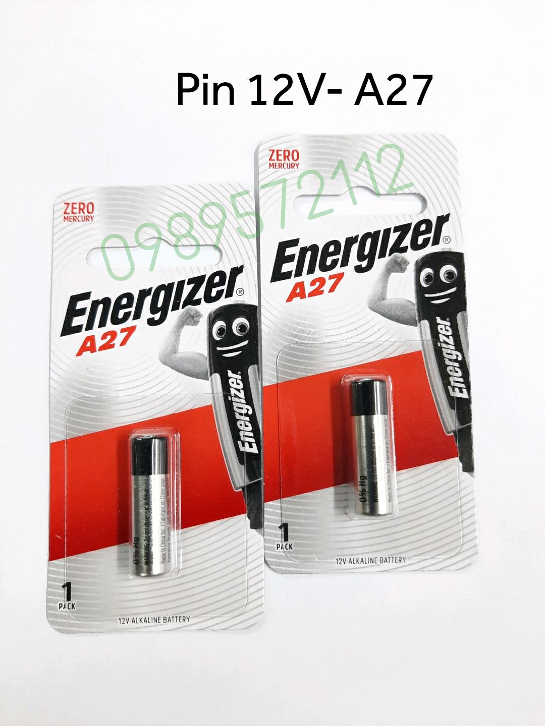 Pin điều khiển cửa cuốn 12V-A27,A23 energizer (hàng chính hãng)