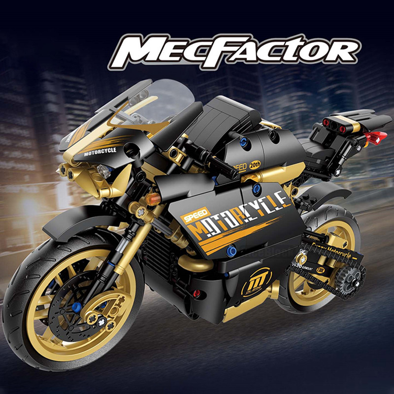 Đồ chơi lắp ráp mô hinh TECHNIC decoo; 33011 Mecfactor speed motorcycle siêu xe đua