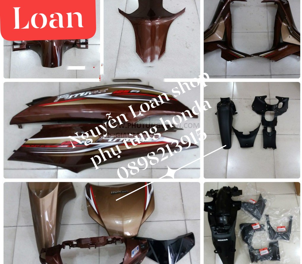 [Trả góp 0%] FULL DÀN ÁO FUTURE 125 FI MÀU NÂU CHÍNH HÃNG _ shop phụ tùng honda