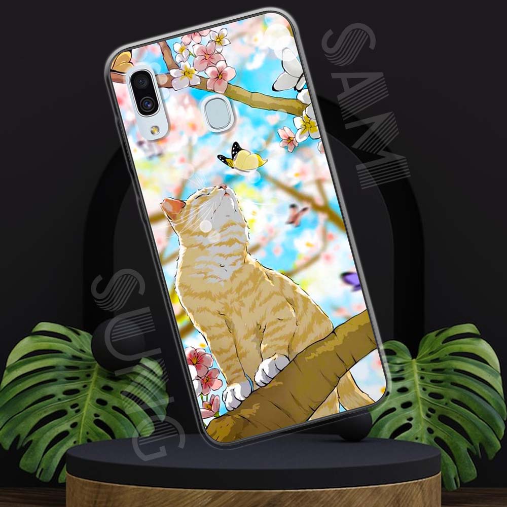 Ốp lưng samsung a30 mẫu bst mèo lười tpu