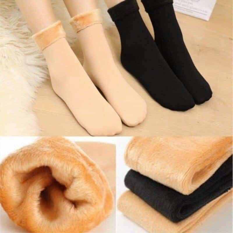 Combo 10 đôi tất lót lông giữ nhiệt cho nữ-combo 10 đôi tất nữ lót lông siêu ấm siêu hót.