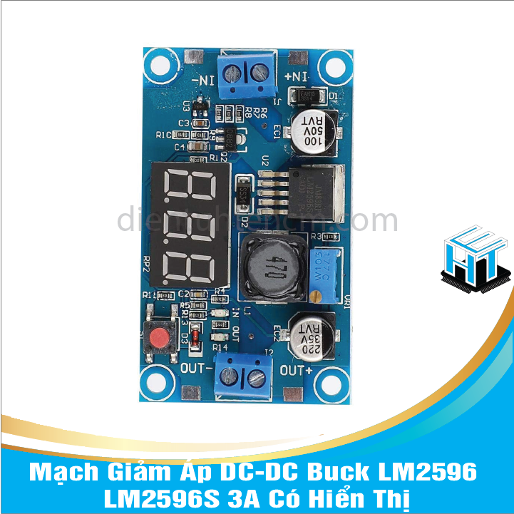 Mạch giảm áp dc-dc buck lm2596 lm2596s 3a có hiển thị